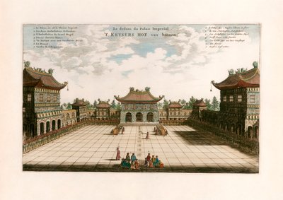 Palácio Imperial, Pequim, China de after Johannes Nieuhof