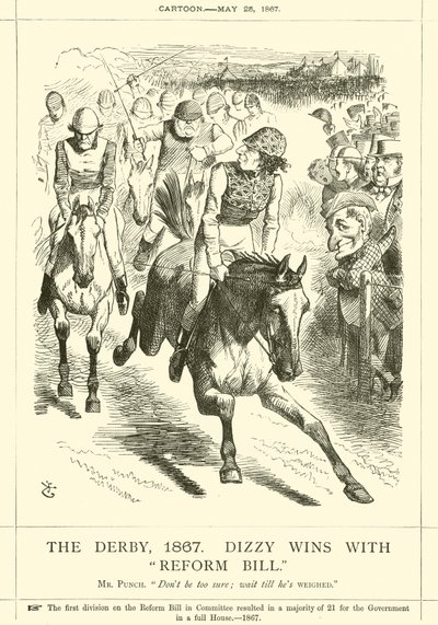 O Derby, 1867, Dizzy vence com Reform Bill de after John Tenniel