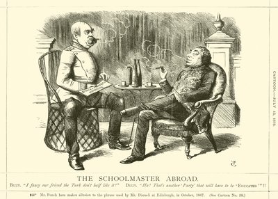 O professor no exterior de after John Tenniel