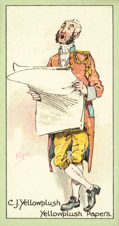CJ Yellowplush, Yellowplush Papers (chromolitho) de after Joseph Clayton Clarke