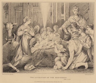 A adoração dos pastores, Luke de after Joshua Reynolds
