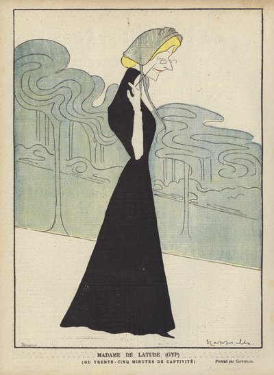 Madame De Latude (GYP), ilustração para o riso de after Leonetto Cappiello