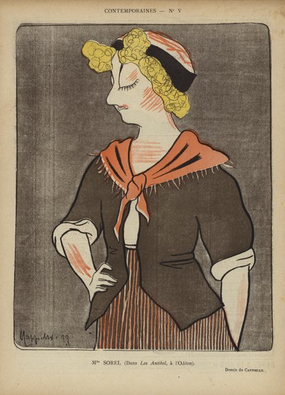 Miss Sorel, ilustração para o riso de after Leonetto Cappiello