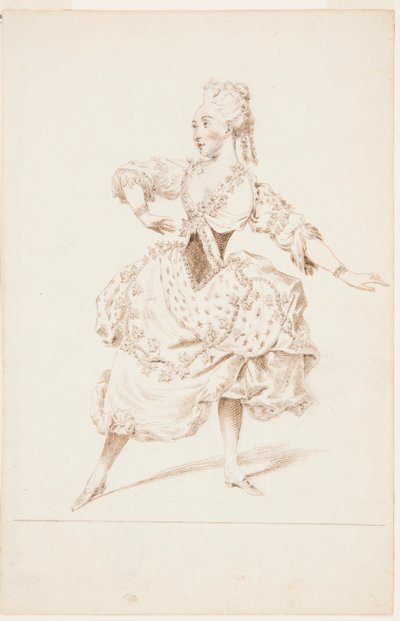 Uma bailarina, Mademoiselle Marie Allard de after Louis Carrogis, called Carmontelle