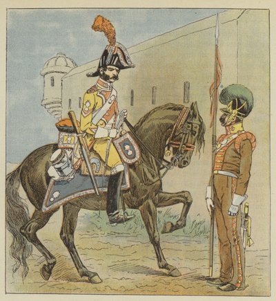 Exército espanhol, Dragão, 1º Regimento, Lancer, 1º Regimento, Manche de after Louis Charles Bombled