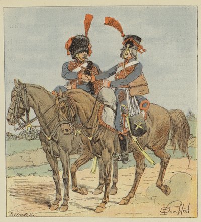 Artilharia a Cavalo da Guarda e a Linha de after Louis Charles Bombled