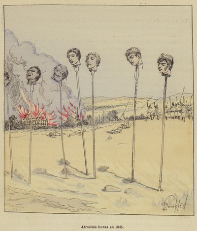 Atrocidades hovas em 1845 de after Louis Charles Bombled