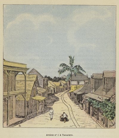 Avenue no 1 a Tamatave de after Louis Charles Bombled