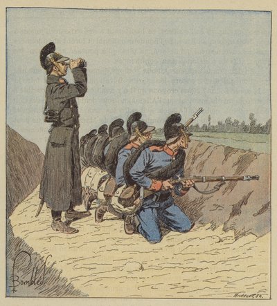 Bavarian na trincheira de after Louis Charles Bombled