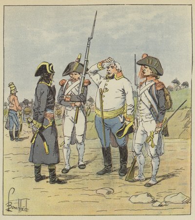 Bonaparte interroga um grande prisioneiro austríaco de after Louis Charles Bombled