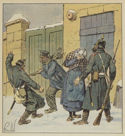 Brutalites prussiennes a Beaugency de after Louis Charles Bombled
