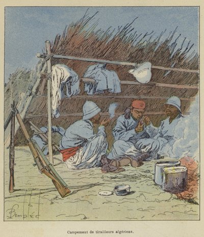 Campo de tirailleurs argelinos de after Louis Charles Bombled