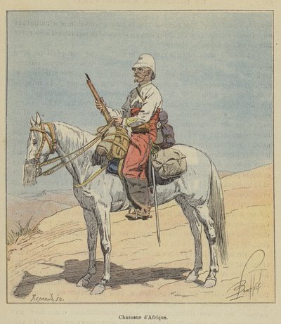 Caçador da África de after Louis Charles Bombled