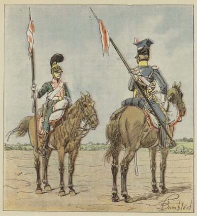 Cavalos Leves, Lanceiros Franceses, Polonês de after Louis Charles Bombled