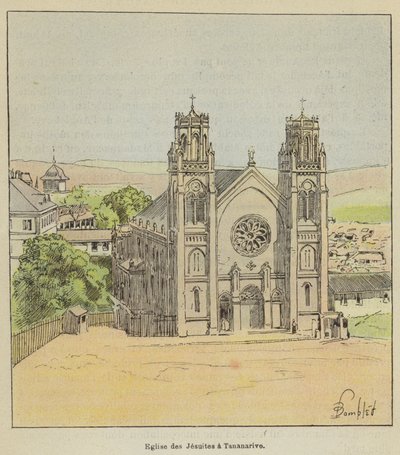 Igreja dos Jesuítas em Antananarivo de after Louis Charles Bombled