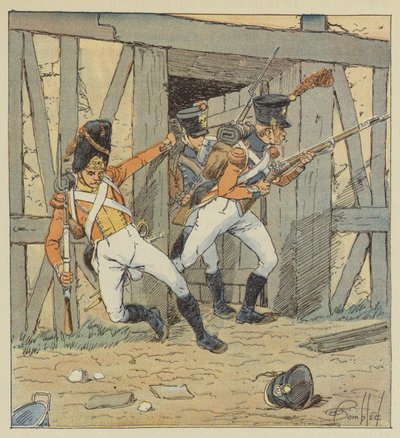 Infantaria Suiça, Granadeiro do 1º Regimento, Fuzileiro do 2º e 3º Regimento de after Louis Charles Bombled