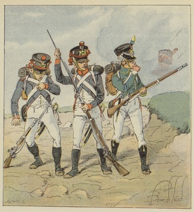 Jovem Guarda, 1806, Conscript-Grenadier, Tailor-Grenadier, Flanker-Hunter de after Louis Charles Bombled