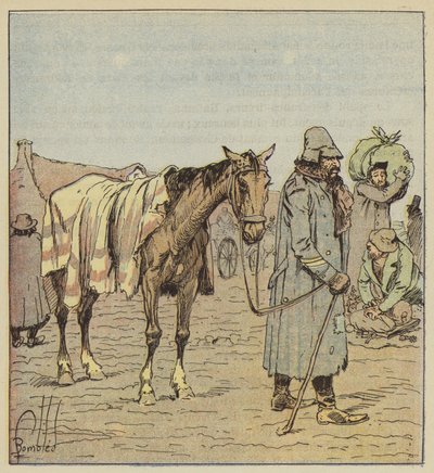 Mercanti judaico que acompanha os exércitos alemães, dapres natureza de after Louis Charles Bombled