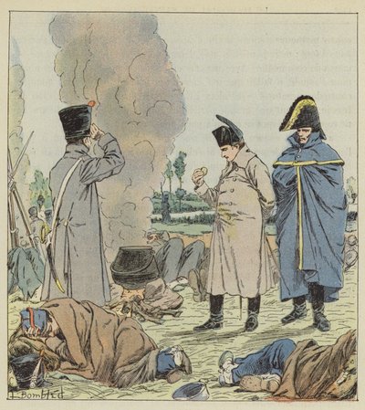 O imperador no acampamento nas margens do Sambre de after Louis Charles Bombled
