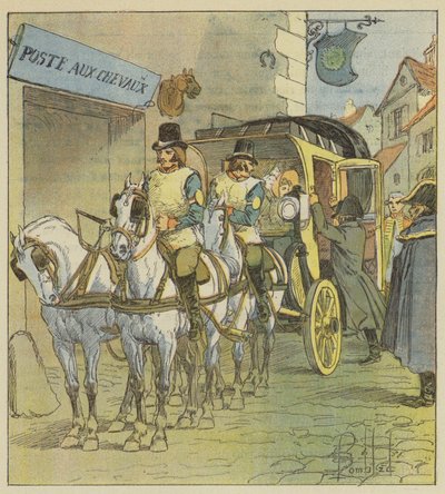O imperador entra no carro de Marie-Louise de after Louis Charles Bombled