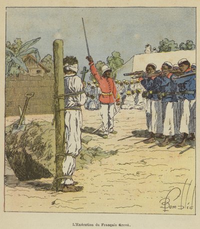 LExecution du Francais Greve de after Louis Charles Bombled
