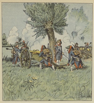 A canhonada foi de um banco para outro de after Louis Charles Bombled