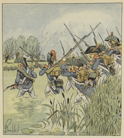 Lágrimas francesas passam pelo Piave de after Louis Charles Bombled