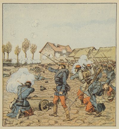 À esquerda da fazenda de Cleomont de after Louis Charles Bombled