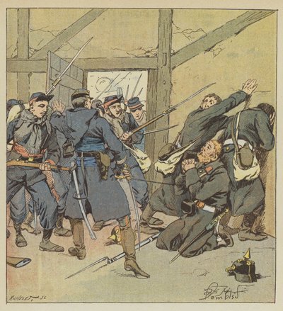 O ataque a Villejouan pelo comandante Fouilhade de after Louis Charles Bombled
