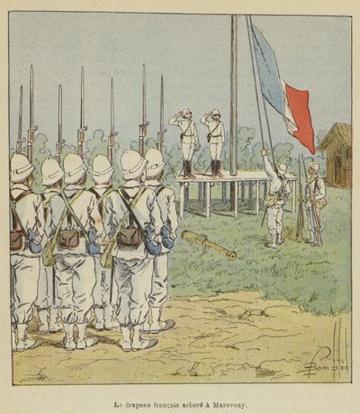 A fraternidade francesa para Marovoay de after Louis Charles Bombled