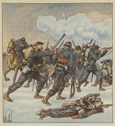 Sargento Ramus, celular de Isere, na luta de 7 de dezembro de after Louis Charles Bombled