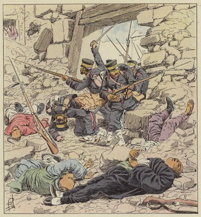 Os japoneses entram em Pequim de after Louis Charles Bombled