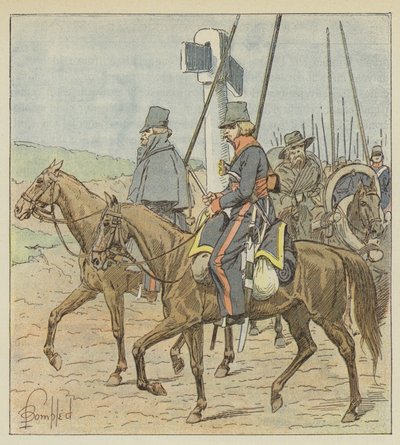 Os cossacos regulares de Don de after Louis Charles Bombled