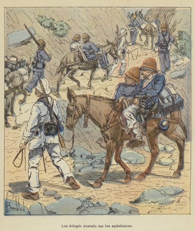 Eclopes evacuados em ambulâncias de after Louis Charles Bombled
