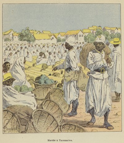 Marche a Tananarive de after Louis Charles Bombled