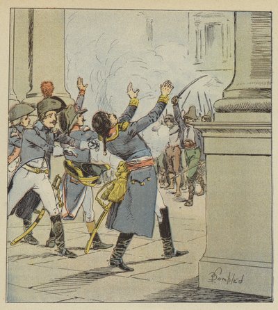 Morte de Duphot de after Louis Charles Bombled