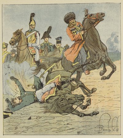 Morte de Moreau em Dresden, 1813, 26 de agosto de after Louis Charles Bombled
