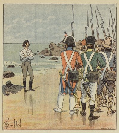 Mort de Murat de after Louis Charles Bombled