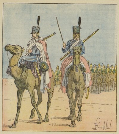 Napoleão criou regimentos de camelo de after Louis Charles Bombled