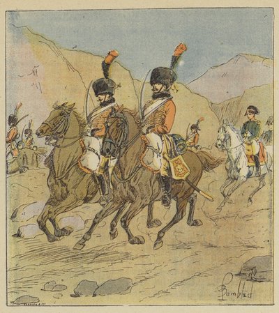Napoleão inesperadamente deixa a Espanha de after Louis Charles Bombled