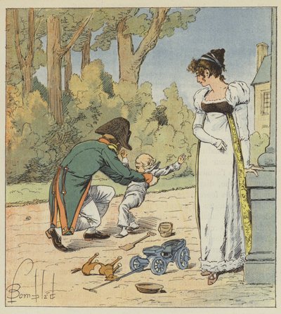 Se ele o conheceu nos jardins, ele o jogou no chão de after Louis Charles Bombled