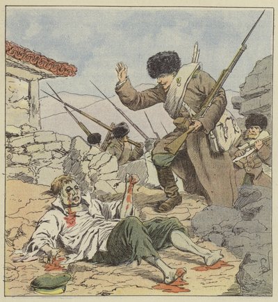 Soldado russo mutilado após a luta de after Louis Charles Bombled