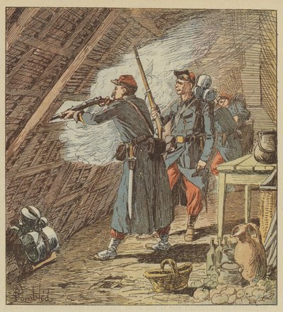 Um sargento da legião estrangeira coloca oitenta homens hors de combat de after Louis Charles Bombled