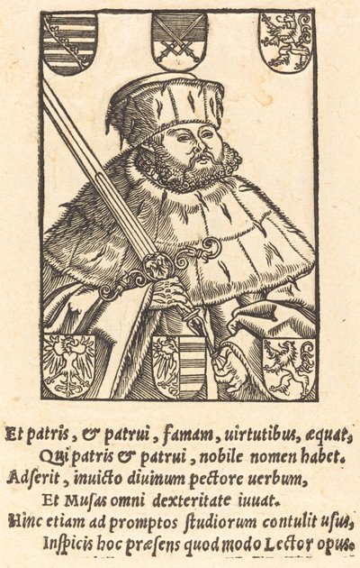 João Frederico, o Magnânimo, em vestes eleitorais [esquerda] de after Lucas Cranach the Younger
