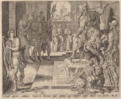 Davi antes de Saul de after Maerten van Heemskerck