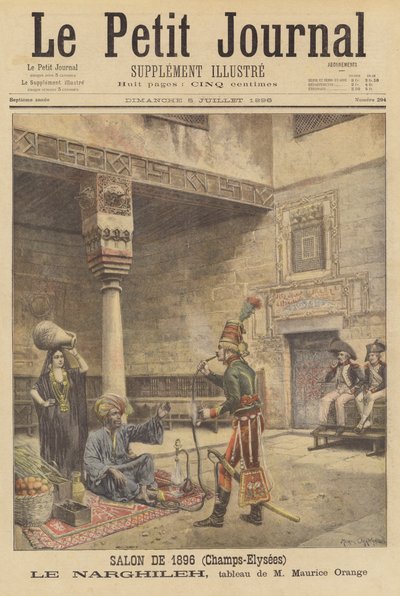 Le Narghileh (o cachimbo de água) de after Maurice Henri Orange