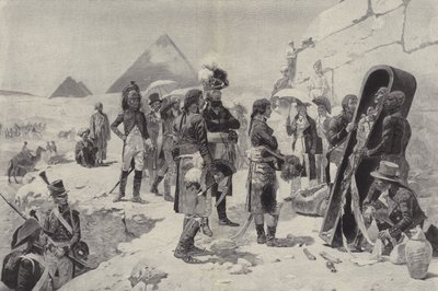Napoleão antes das pirâmides contemplando a múmia de um faraó de after Maurice Henri Orange