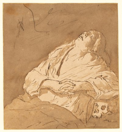 Santa Maria Madalena em êxtase de after Michelangelo Merisi da Caravaggio