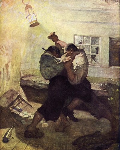 Ilustração para Treasure Island de after Newell Convers Wyeth