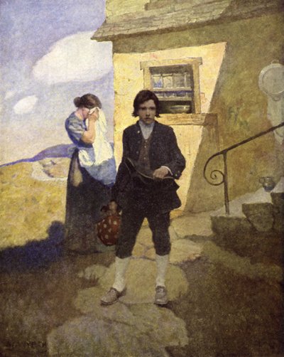 Ilustração para Treasure Island de after Newell Convers Wyeth